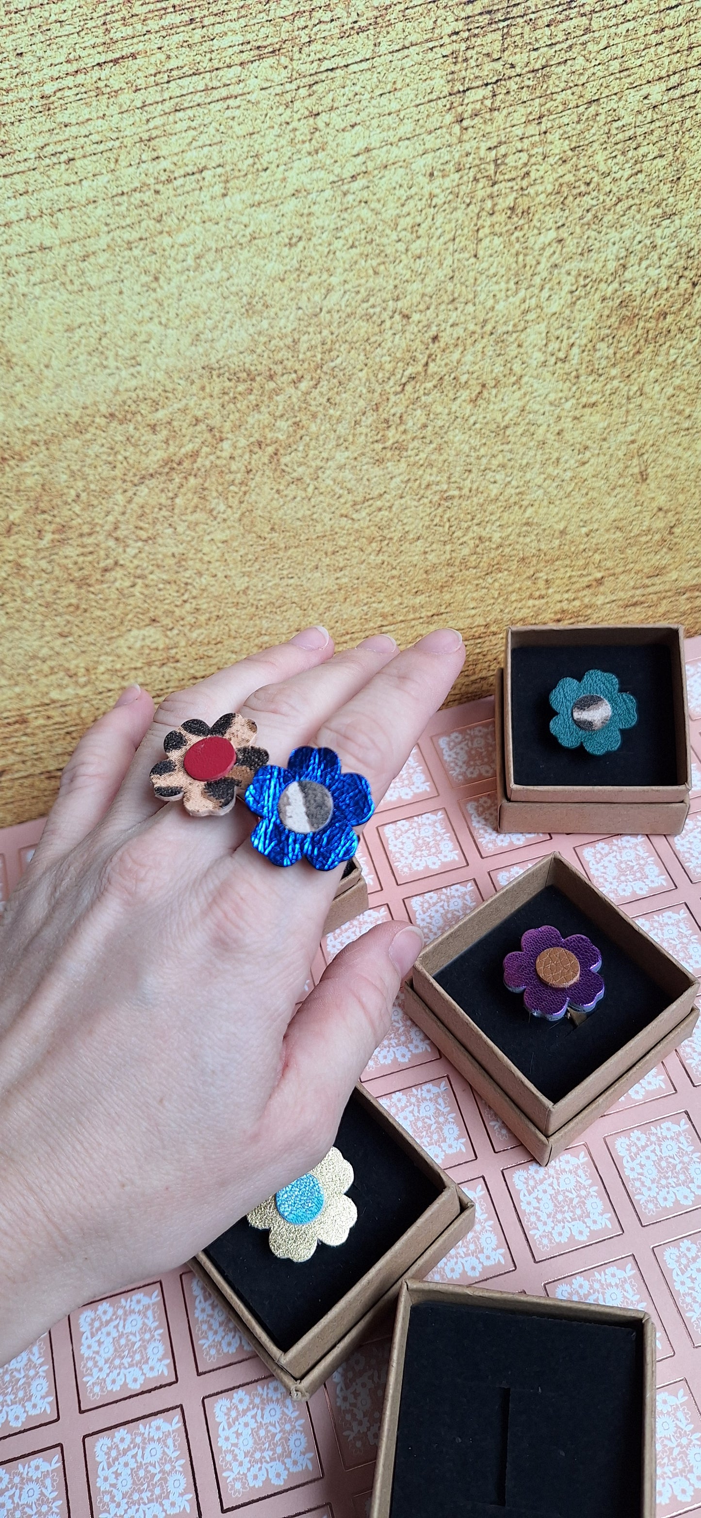 Bague Bleunienn - léopard & rouge