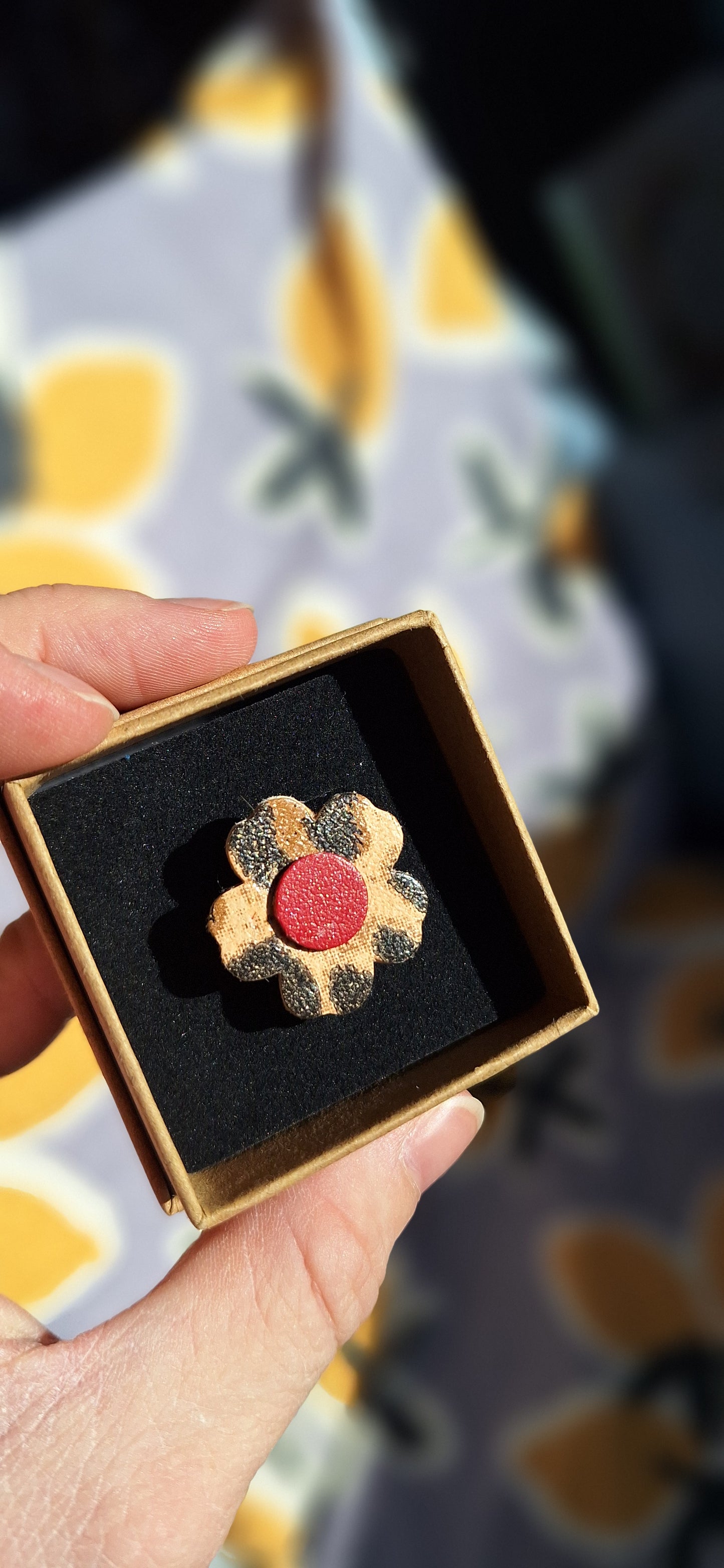 Bague Bleunienn - léopard & rouge