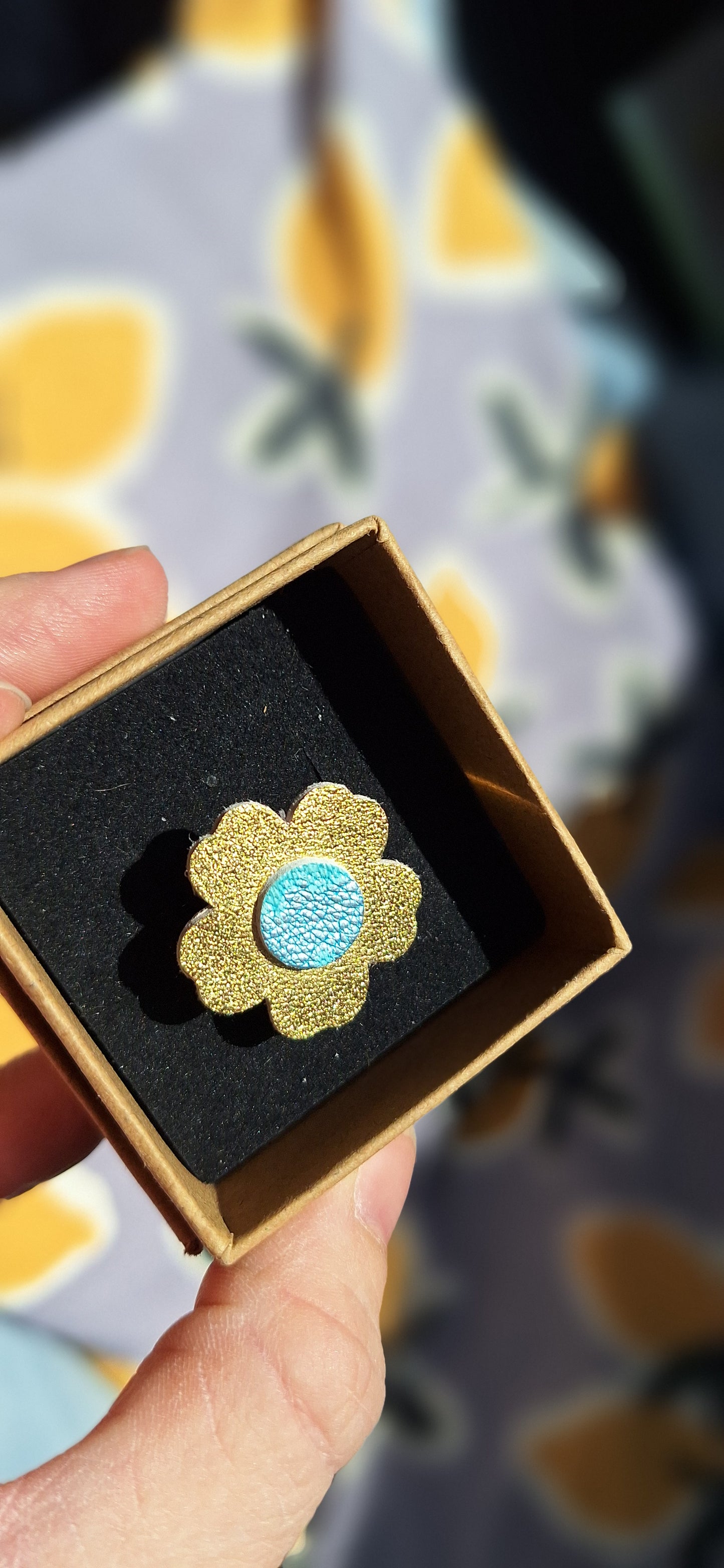 Bague Bleunienn - doré & turquoise