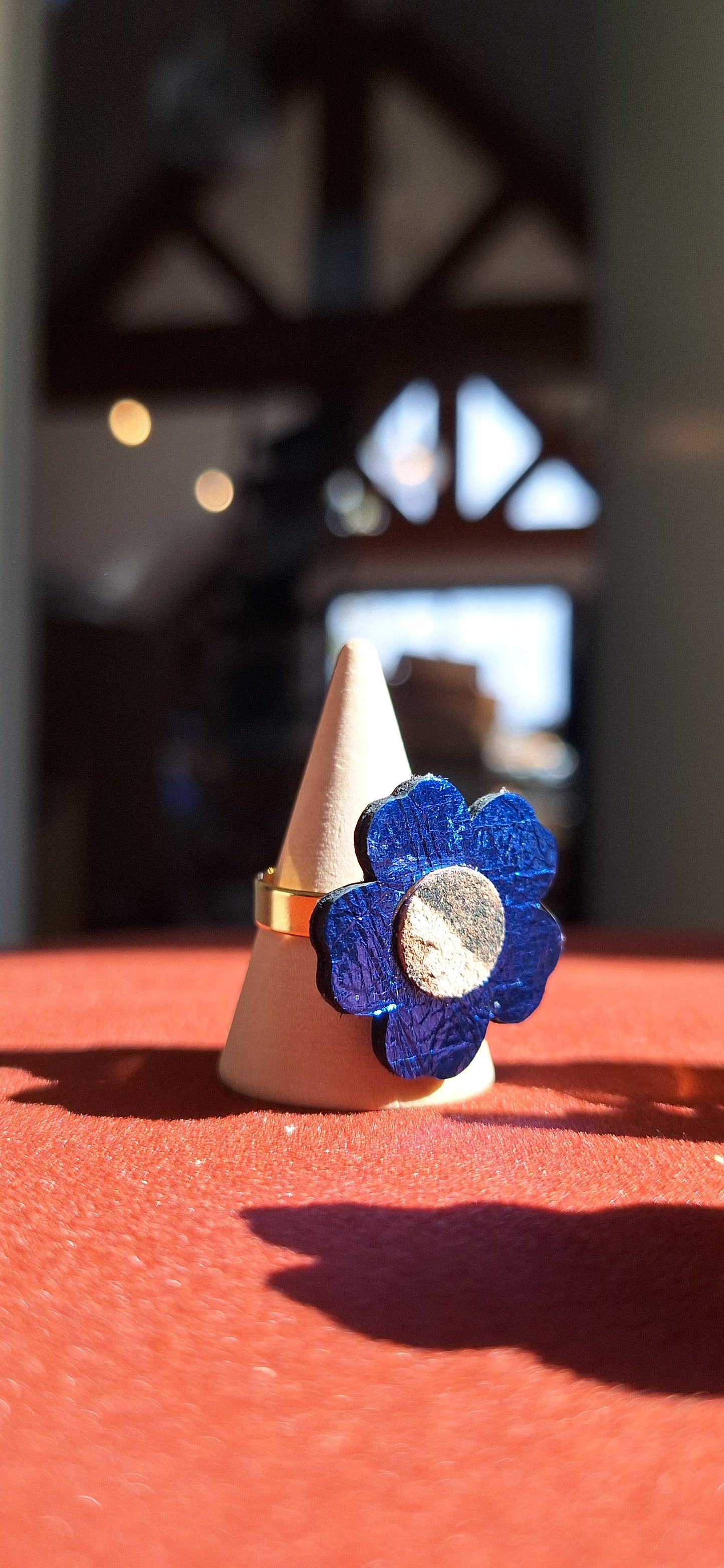 Bague Bleunienn - bleu irisé & animal