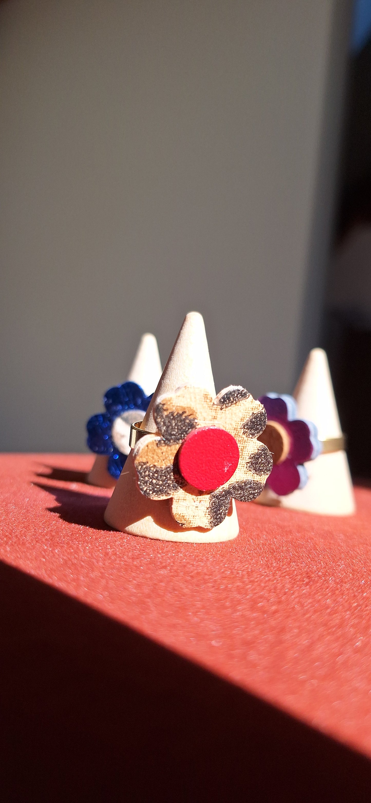 Bague Bleunienn - léopard & rouge