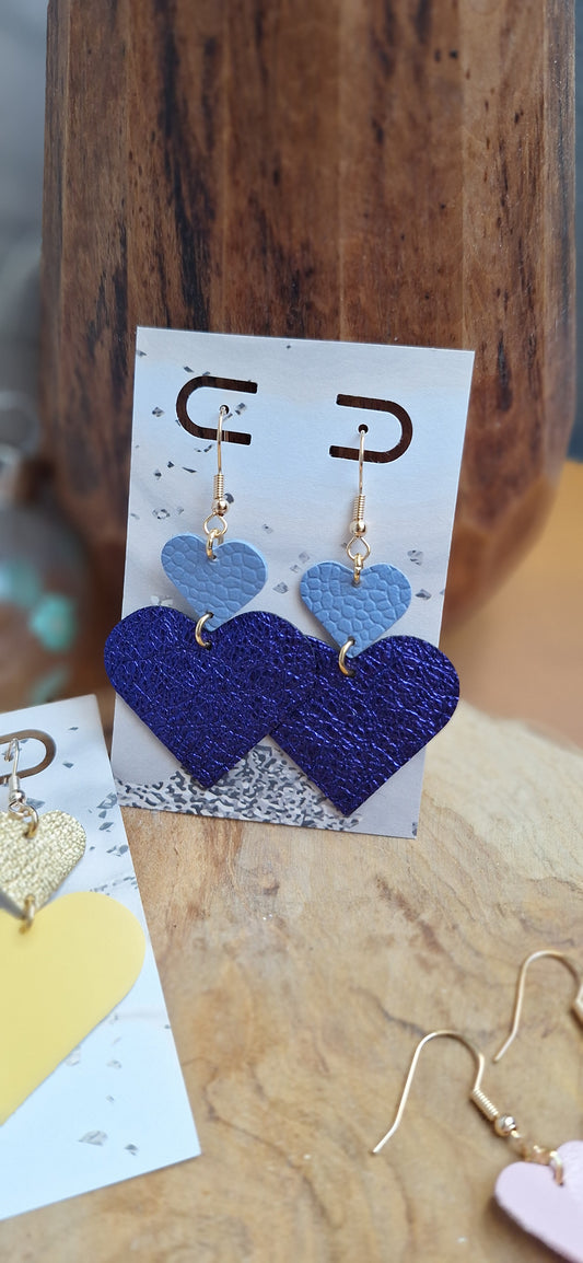 Love Heart violet + mauve