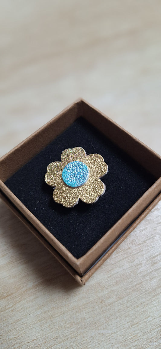 Bague Bleunienn - doré & turquoise