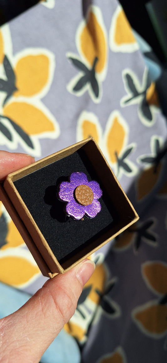 Bague Bleunienn - violet irisé & marron