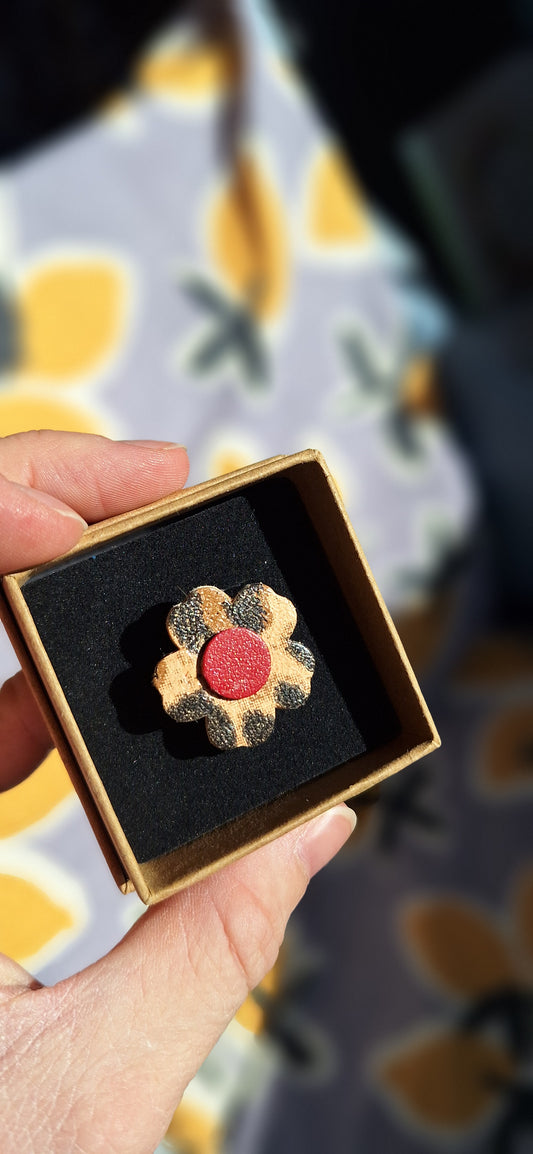 Bague Bleunienn - léopard & rouge