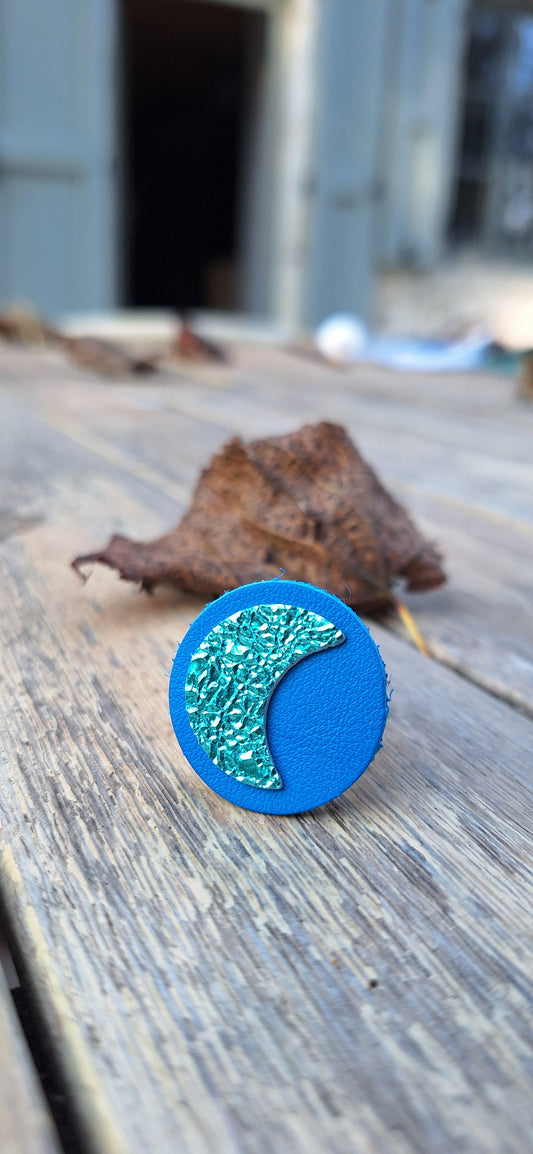 Bague Loargann - bleu & vert irisé