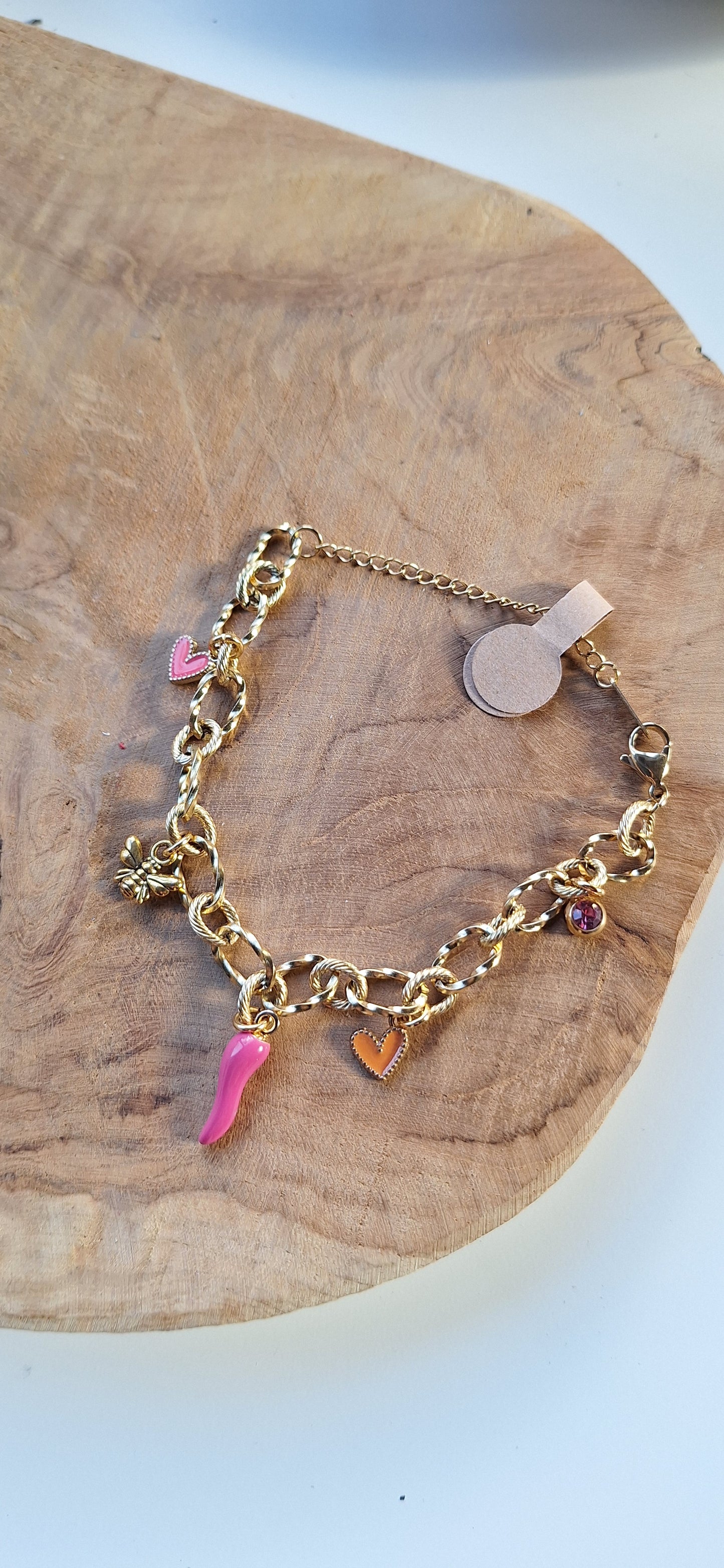 Bracelet-chaîne à breloques - modèle au choix