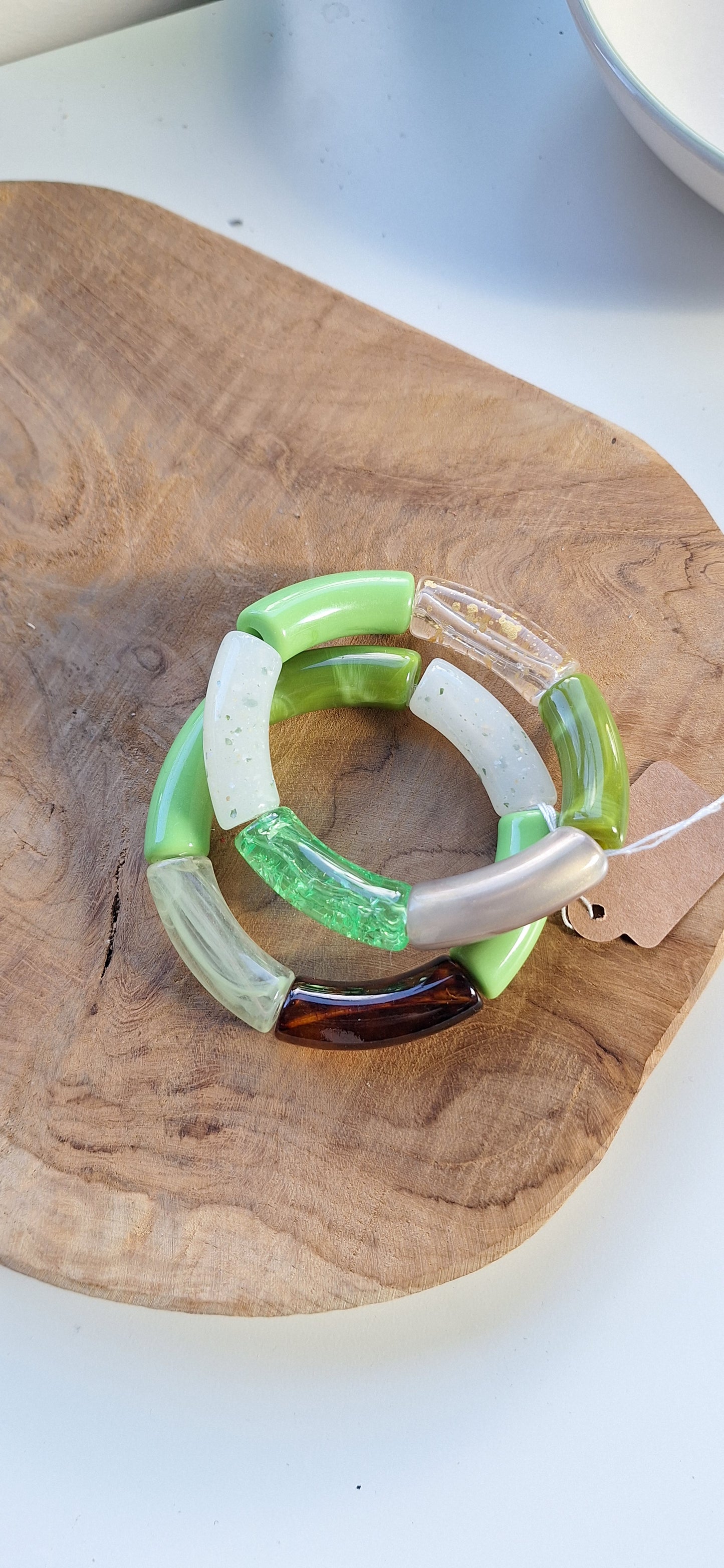 Duo de bracelets-tubes - vert