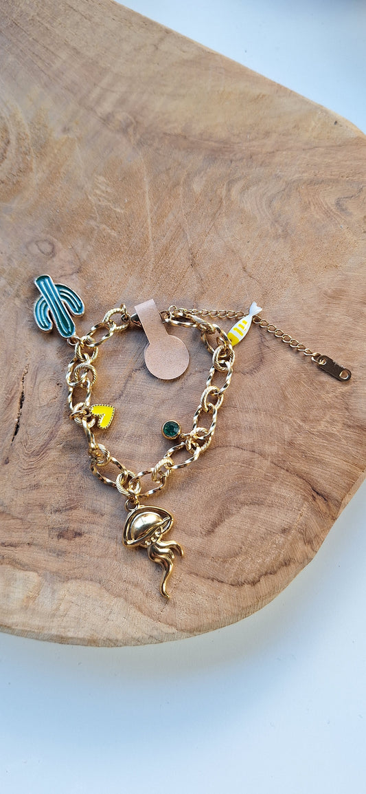 Bracelet-chaîne à breloques - modèle au choix