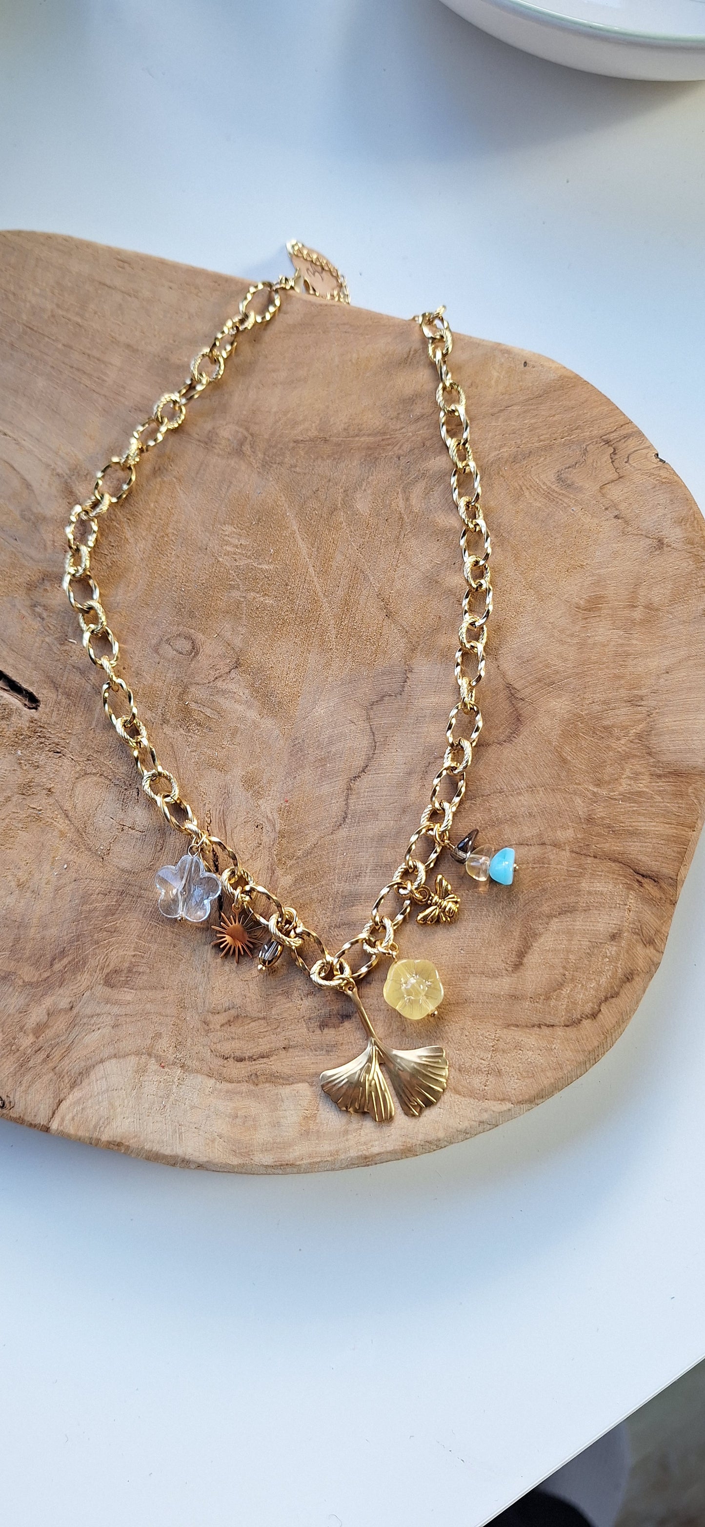 Collier-chaîne à breloques - modèle au choix
