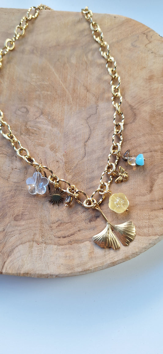 Collier-chaîne à breloques - modèle au choix
