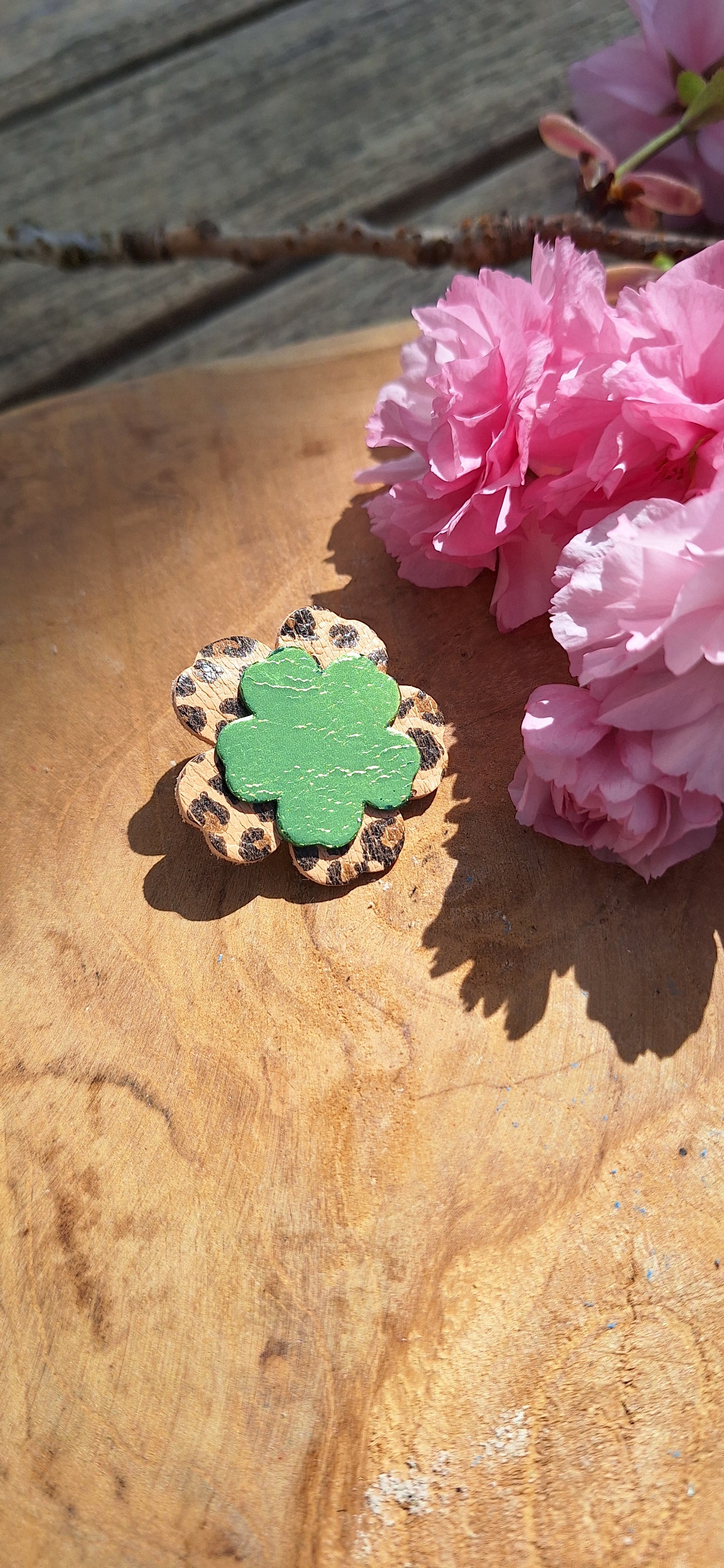 Broche Eclosion - vert & léo