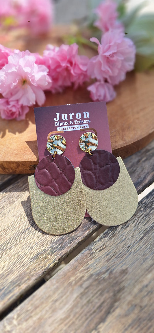 Boucles Onde - croco & doré