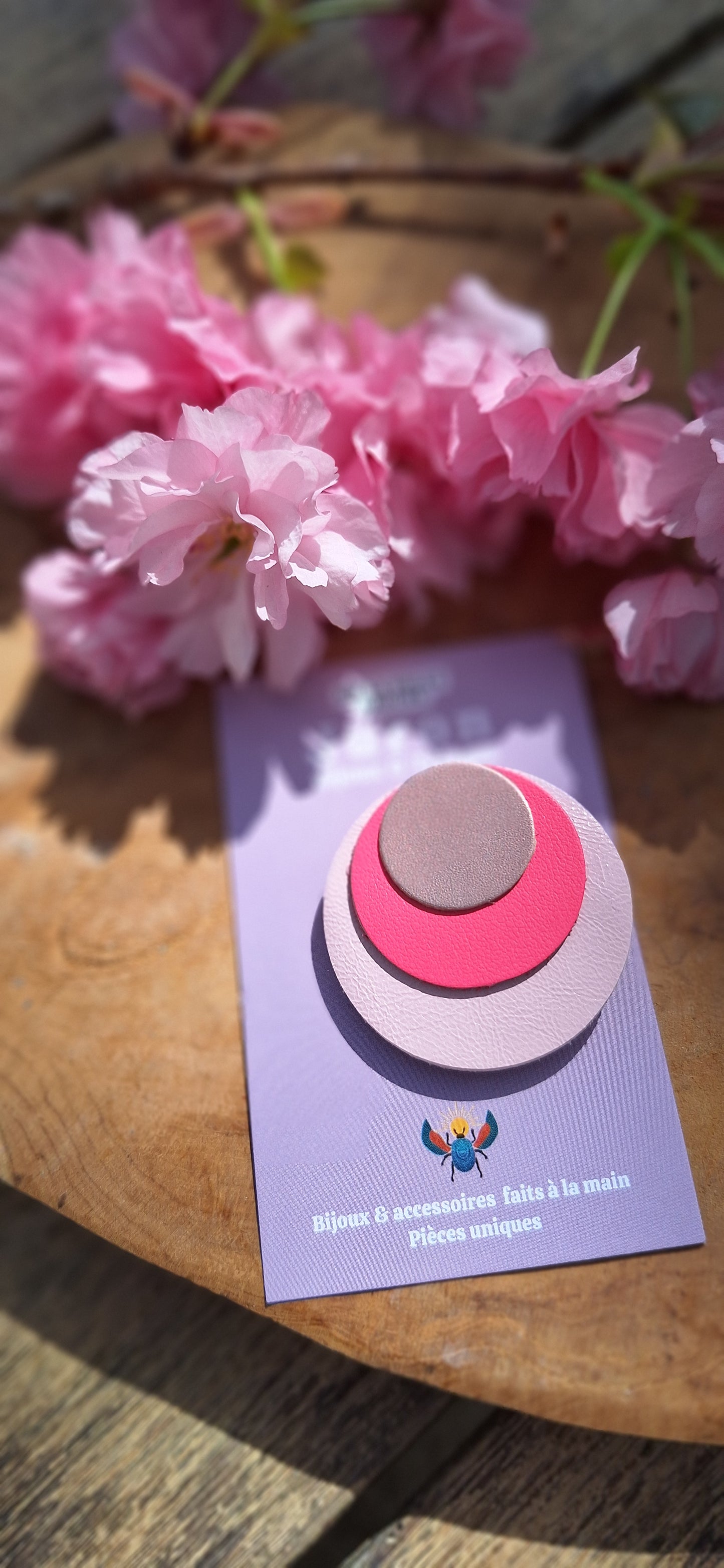 Broche Aura - rose