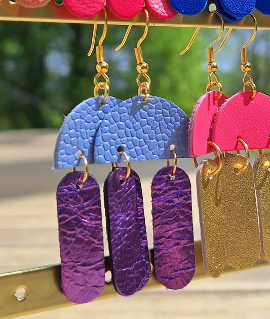 Boucles Silhouette - mauve & violet irisé