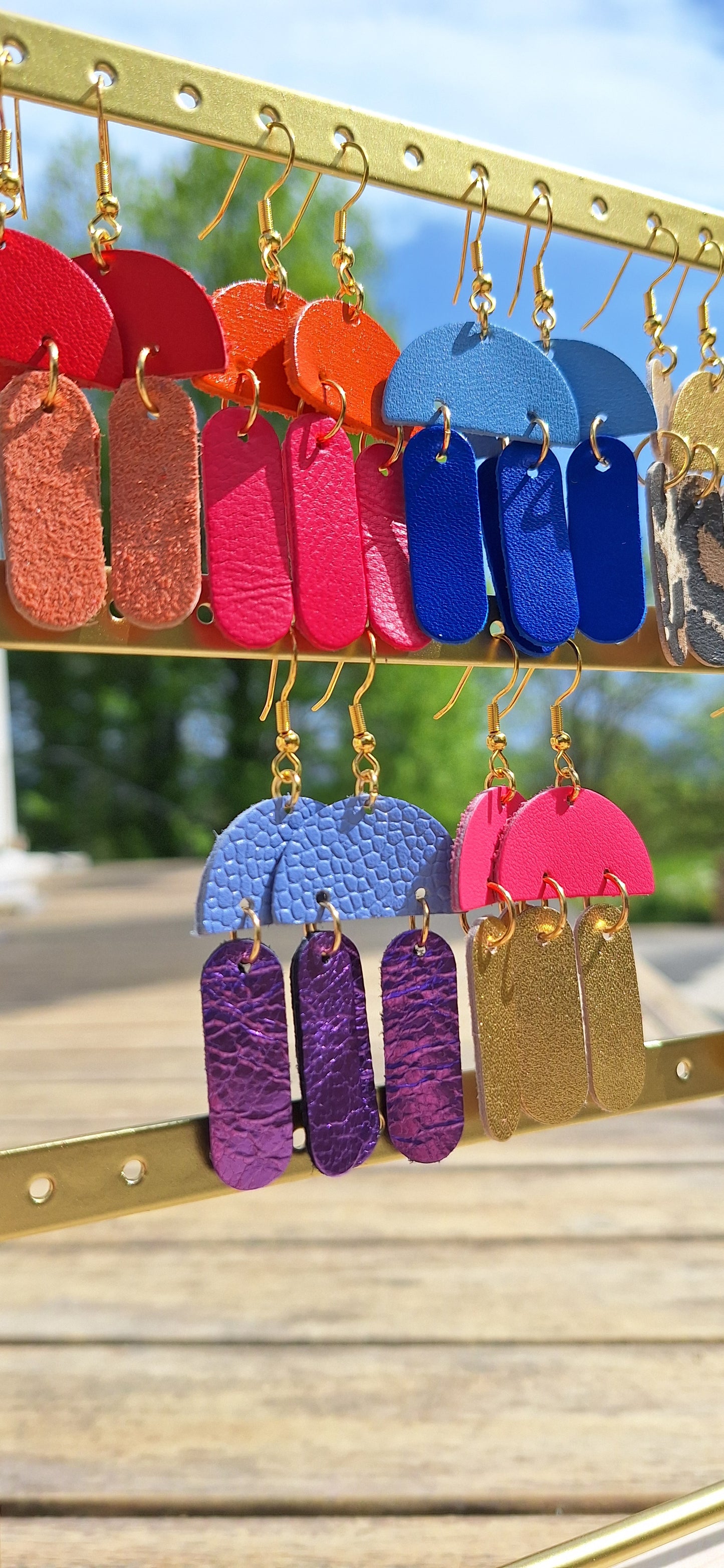 Boucles Silhouette - mauve & violet irisé