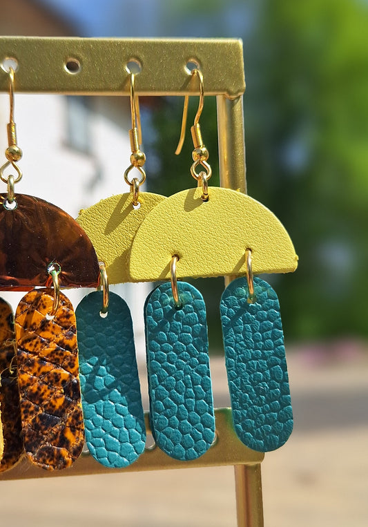 Boucles Silhouette - jaune & vert